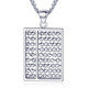 Xiyue platinum pendant pt950 men's necklace Ruyi gold abacus square tag pendant for boyfriend and husband 10.68g shipped in 1-10 working days