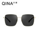 Qina (QINA) glasses Zhao Lusi same retro square frame sunglasses for female elegant temperament sunglasses QN7027A60 (design model)