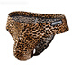 Please Confidential Shipping Leopard Design Sexy Men's Underwear Comfortable Big Bag Thong Nylon Silky M Leopard White