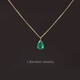 L.Bardeen 18K gold emerald color gold necklace women's jewelry pendant AU750 clavicle chain jewelry as a birthday gift for girlfriend 18k gold