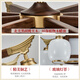 Kupfer Herzholz Reim neuer chinesischer Stil Kronleuchter Wohnzimmer Massives Holz Lampe moderne einfache schwarze Walnussvilla-Lampe Schlafzimmer Festholz Chinesische Stil Lantern J9721-6+1 Kopf [mit drei Farben Glühbirne]