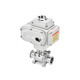 304 Elektrische dreiteilige Schnellbelastungskugelventil Edelstahl Q681-16PF SYGE GRABE CLAMP CHUCK DOMMER durch Ventil 304-DN15 Chuck 50,5-220V Schaltertyp