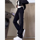 
Digada American retro micro-flare jeans men's spring and autumn high street trend casual and versatile slim straight pants men DFFS-719 black L