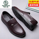 Zapatos de cuero de pájaros carpinteros zapatos para hombres de cuero genuino nuevo estilo formal ropa formal y otoño negocios transpirable casual anti-slip medias y ancianos zapatos de papá negros 7029 modelo 45 de cuero estándar talla