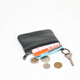 Baimingwei Bouton de mouton Zipper Change Key Sac Real Sweins Sweet Men's Small Wallet Mini Coin Hands Sac pour femmes Couleur d'encre profonde