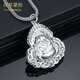 Flowers and grass covered with flowers, PT950 platinum pendant for men and women, pt999 platinum Buddha pendant, platinum smooth Buddha, smiling Buddha, platinum pt950 Buddha Convention 22g