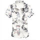 Chang Luzhu Summer New Style Herrenhemd für Männer mit kurzärärmernem Herren-Blumenhemd kurzärmelig schlanker gedruckter kurzärmeliger Hemd Herren-Top 7029 m