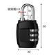 Flying ball padlock suitcase lock dormitory door tool box lock drawer anti-theft warehouse lock dormitory gym lock 3-digit password lock 丨lock beam thick 3.8mm FQ-829