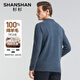 SHANSHAN Shanshan Pure Wool Sweater Men's Winter Sheep Wool Thickened Warm Men's Young and Middle-aged Sweater Blue L (175) /175
