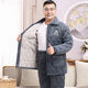Suiyue Pajamas Los hombres engrosados ​​y lujosos de invierno de madera de tres capas de algodón de algodón de algodón tibio de algodón de algodón de casilla de su traje de mediana edad y ancianos N9930 Milk Velvet XL mejorado y engrosado (120-140Jin [Jin equivale a 0.5 kg])