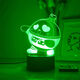 Nueva fiesta de huevo luces ambientales periféricas Baker Styling luces nocturnas coloridas en los regalos de cumpleaños junto a la cama 3899-5 Zhai Zai Xiong 7 Colores Botthip Black Bottom y batería Modelo de batería