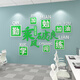 Maoyu Corporate Culture Office Wall Decoration Company Meeting Hintergrund Umgebungsdekoration Inspirierender Slogan Aufkleber High-End-Sinn 3523 Reiten des Wind- und Wellen-Dark-Grüns + Weiß groß