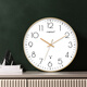 
Combassi radio clock automatic time silent wall clock classroom living room exam room clock wall C6219B light luxury gold 35cm