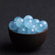 Outstanding natural aquamarine 6A ice seed diy moist blue round beads loose beads single multi-treasure crystal bracelet necklace Buddha beads accessories 14mm one