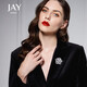 Jay's new Austrian brooch high-end female corsage birthday gift for elder mother and mother-in-law blue