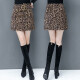 Dongxiang Yipin leopard print skirt autumn women's new high-waisted temperament slim and sexy a-line short skirt trendy 703 leopard print color S-26 (86-95Jin [Jin equals 0.5 kg])