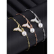 Nilan pt950 platinum bracelet PT950 pearl fish tail women's light luxury versatile shell platinum bracelet free platinum fish tail bracelet