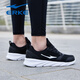 Hongxing Erke 2025 Summer Leder Mesh Sports Laufschuhe Neue offizielle weiche Sohle Leichte Männer vielseitige und resistente Freizeitschuhe. Black-3291 (Federleder-Netz) 42