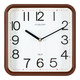 The story of time, light luxury modern wall clock, living room, home, fashionable bedroom clock, no punching, wall hanging, no punching, 6191A square brown white disk, 12 inches [diameter 30 cm]