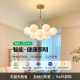 简约客厅吊灯创意卧室灯月球泡泡吊线灯卡通星球吊灯中山灯具001O 9734金色13头三色白球12cm