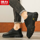 Warrior business retro casual work shoes men's lace-up leather shoes men 1632 black 40