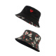 CACUSSPM102 Fisherman's Hat Men's and Women's Cotton Reversible Sunshade Hat Couple Sun Hat Black One Size