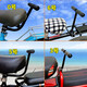 Modelo A, asiento de reposabrazos para niños, asiento para bicicletas de batería, barandilla de valores de seguridad de seguridad para niños, D, 702 (adecuado para el montaje de postes vertical doble)