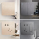 Delixi Campo de dibujo Panel Hogar 86 Tipo Tipo Decoración de enchufe de la pared oculta Paquete de casa entera 822 Oro oblicuo cinco hoyos