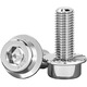 Tianzhuo Hardware M5M6M8M10M12 304 stainless steel flange inner hexagonal screw cylindrical head with pad screw with intermediary teeth M8*20-5 only
