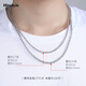 Miss JuJuPT950 platinum necklace men's platinum O-shaped chain simple and elegant round bead chain versatile pull-over pearl chain plain chain deposit customization Specifications contact online customer service
