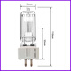 
Quartz spotlight tungsten filament lamp GX9.51000W/2000W marine searchlight bulb 6996p wa silk light lamp GY9.5 230V 500W 300W or above
