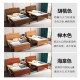 High-legged solid wood bed 1.5 meters high-legged 1.35m elderly hard board 1.8 meters double bed high-leg raised single walnut color - single bed + 10cm brown mat 1350mm*2000mm_frame structure