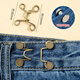 Pretty three-year-old waist-tightening tool, jeans waist size can be changed to smaller fixed button pants waist tightening button size adjustment buckle waist buckle 2 sets of bronze