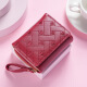 Tuzun Wallet Women's Short 2024 Summer New Versatile High-end Embroidery Love Coin Wallet Rice White