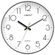 Compas wall clock radio clock 2025 living room clock stylish simple calendar office examination room school automatic timing white 14-inch 6219 radio clock (diameter 35 cm)