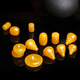 Sanskrit-made natural beeswax set, top bead, waist bead, barrel bead, three-way star and moon Bodhi Vajra cultural toy accessories, four-piece set of Buddha head, 16 round beads, 18 three-way set