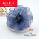 Mays Will fabric flower brooch, lady's fresh and simple, elegant and elegant, taro color brooch - H0544