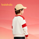Balabala children's clothing children's sweatshirt girls and boys 2025 spring and autumn loose velvet top color matching trend 208125121203