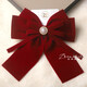 Aimophie Old Phoenix Gold Store Velvet Bow Headdress Bridal Earring Set Women's Wedding Engagement Hair Accessories Simple and Atmospheric 2-Bow Hairpin + 1 Ear Patch
