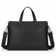 Scarecrow (MEXICAN) plain first layer cowhide briefcase trendy fashion men's bag casual business bag large capacity horizontal handbag MMBD04200971BK01A black