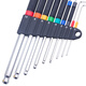 Anex Marke (Anex) importierte japanische Schraubenschlüssel extra Länge kugelförmiger hexagonaler Schraubenschlüsselkugel Head Hexagonal Schlüsselschlüssel Set HB5009 (1,5 mm-10 mm) 9-Pack