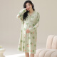 
Mandelefin, nightgown for pregnant women with breast pads, pure cotton spring and autumn breastfeeding pajamas, postpartum confinement clothes for mothers to give birth, home clothes for 13062 Female XXL (140-160Jin [Jin equals 0.5 kg])