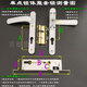 9230/9235 Block Body, Broken Bridge Aluminum Door, Aluminum Saint Door Lock, замок для заград, старомодный замок с замок с замок с старомодным сцеплением, полный набор 9220 однопочечный замок + белая ручка