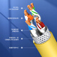 Class 10,000 (WANJEED) Category 7e network cable pure copper 10G double shielded network jumper box line, low smoke and halogen-free Category 6e 8 engineering grade home decoration game e-sports villa full box Category 7a double shielded jumper - engineering grade yellow 3 meters