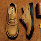 Kamel Dynamische Frühlings- und Herbstleder Leder mit großem Kopf aus Lederschuhen Herren atmungsaktiven Low-Top-Arbeitsschuhen Outdoor-Sport und lässige Schuhe hellbraun (Top-Layer Cowhide) 8815 41 Standard Lederschuhe Größe