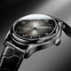 Boman offizielle Website Deutsche zertifizierte Markenuhren für die mechanischen Uhren von Männern sind vollautomatisch wasserdicht und leuchtend, um den Freund Valentinstag Geschenk [SF] 3878 Black Shell Grey Oberfläche zu geben - Black Stahlgürtel 41 mm