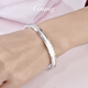 GsunG platinum PT950 bracelet for women, couple style, cat eye craft bracelet, colorful brushed surface platinum bracelet spring buckle, calculated based on the gold price of the day