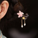 Su Shiliu hairpin for women, high-end, ancient style, fringed sandalwood hairpin, Hanfu hairpin, hairpin, birthday gift for girlfriend, pink peach hairpin