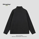 MMOPTOP German velvet turtleneck sweatshirt warm and thickened men's autumn and winter double-sided velvet bottoming long-sleeved inner layer APW965 black 2XL