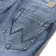 Seven Wolf Jeans Men's Spring and Summer Casual All-Match Leisure Pants Solid Color Pants Cropped Pants Men's Fashion Light Blue 34/86A